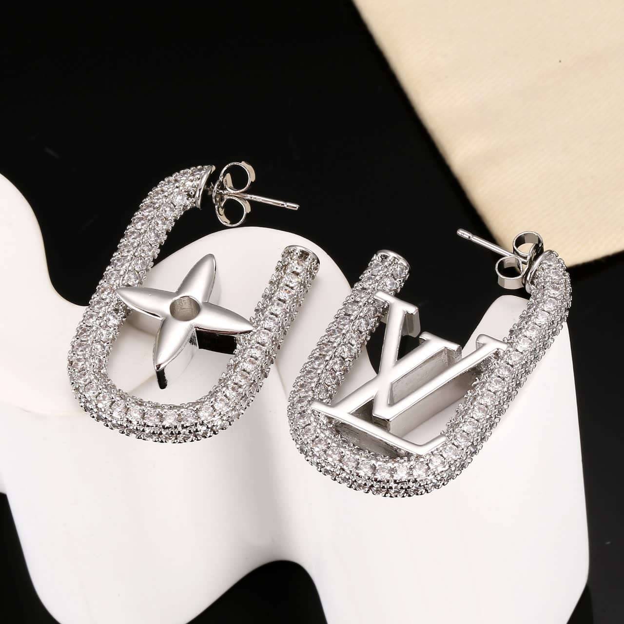 Louis Vuitton Crystal-Embellished Earrings